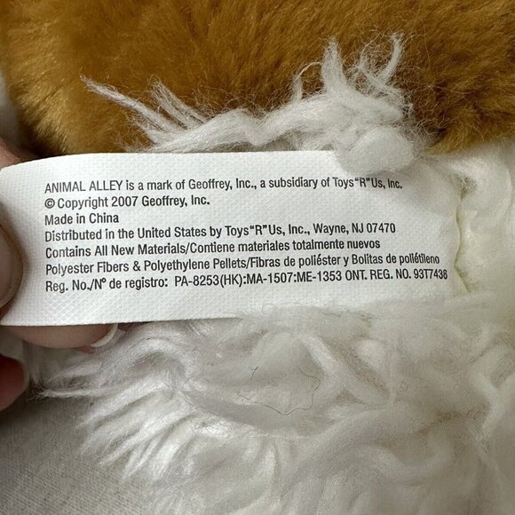 Animal Alley Brown & White Floppy-Eared Plush Dog Toy 15" By Toys R Us Soft Fuzz - Picture 3 of 16
